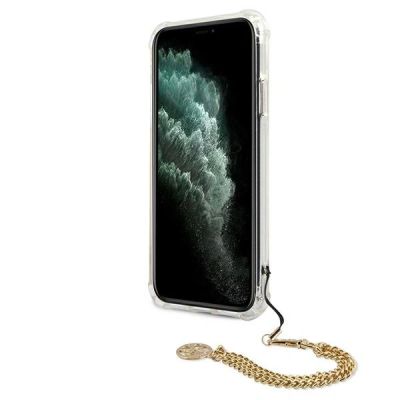 5. Etui Guess Peony Chain Collection na iPhone 11 Pro - złote
