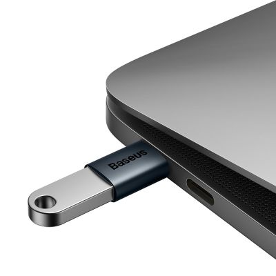 5. Adapter Baseus Ingenuity Series z USB-C do USB-A 10Gb/s - niebieski
