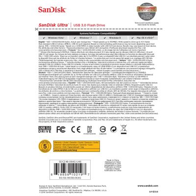 8. Pendrive SanDisk Cruzer Ultra SDCZ48-064G-U46 (64GB; USB 3.0; kolor czarny)