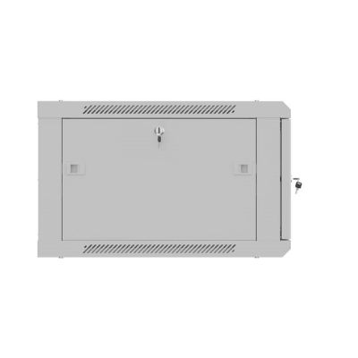 2. LANBERG SZAFA INSTALACYJNA RACK WISZĄCA 19" 6U 600X600 SZARA DRZWI PERFOROWANE (FLAT PACK)