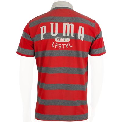 5. Koszulka męska Puma Polo czerwono-szara 558241 09