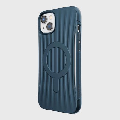 7. Raptic X-Doria Clutch Built Case etui iPhone 14 Plus z MagSafe pokrowiec plecki niebieski