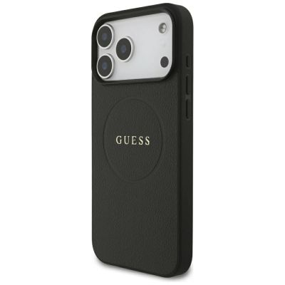 2. Etui Guess Grained Gold Ring MagSafe na iPhone 18 Pro Max / 17 Pro Max - czarne