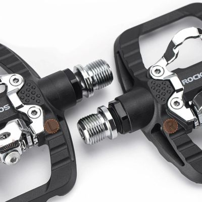 5. Pedały rowerowe Rockbros PD303 platformowe half-lock - czarne