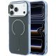 Etui Mercedes Double Layer Iconic Logo MagSafe na iPhone 18 Pro Max / 17 Pro Max - ciemnoszare