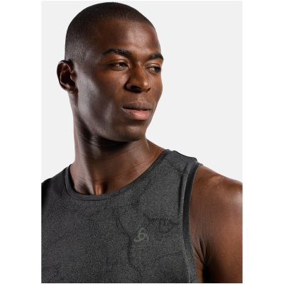 7. Koszulka bez rękawów męska Odlo ZEROWEIGHT ENGINEERED CHILL-TEC Tank crew neck czarna