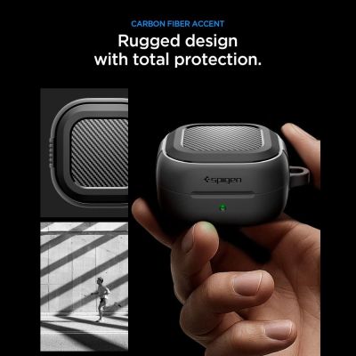7. Etui Spigen Rugged Armor na Samsung Galaxy Buds 4 / 4 Pro - czarne matowe