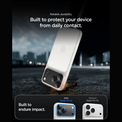 10. Szkło hartowane na aparat Spigen Optik Pro XL Glas.tR EZ Fit na iPhone 18 Pro - ciemnoszare