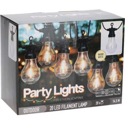 13. GIRLANDA OGRODOWA PARTY LIGHT 20LED A60 TIMER MOŻLIWOŚĆ ŁĄCZENIA