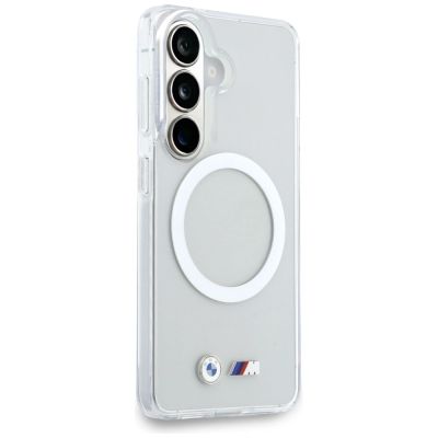 4. Etui BMW IML Shockproof Metal Logo MagSafe na Samsung Galaxy S26 - przezroczyste