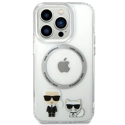 3. Etui Karl Lagerfeld Karl&Choupette Aluminium MagSafe na iPhone 14 Pro Max - przezroczyste