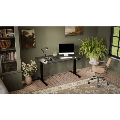 2. Biurko z elektryczną regulacją wysokości MOON LONG 150x80x72-120 czarny/antracyt