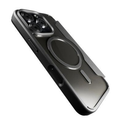 6. Etui skórzane Puro Book Mag MagSafe z klapką i schowkiem na karty do iPhone 16 Pro Max - czarne