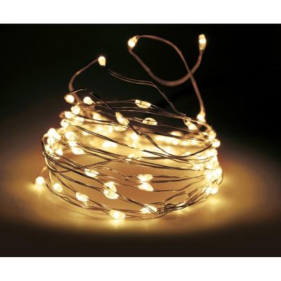 12. LAMPKI DRUCIKI GIRLANDA 320 LED CIEPŁY BIAŁY