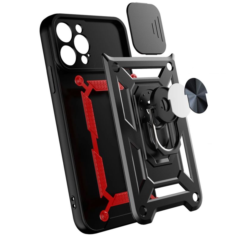 8. Hybrid Armor Camshield etui iPhone 14 Pro pancerny pokrowiec z osłoną na aparat niebieskie
