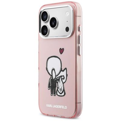 2. Etui Karl Lagerfeld Karl & Choupette Back MagSafe na iPhone 17 Pro Max - różowe