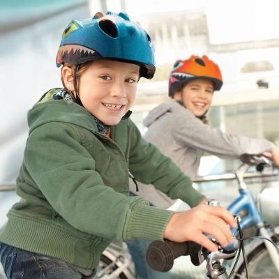 10. Kask rowerowy dziecięcy Wozinsky motyw smok lekki 50-54 cm - niebieski