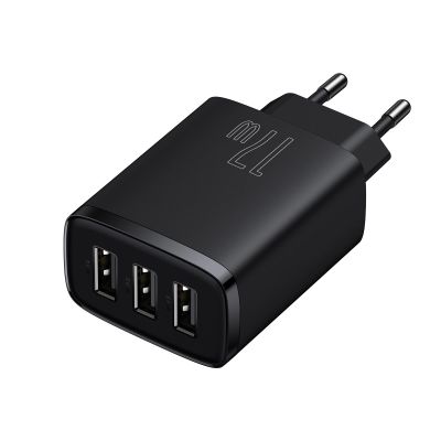 2. Baseus Compact ładowarka sieciowa 3x USB 17W czarny (CCXJ020101)