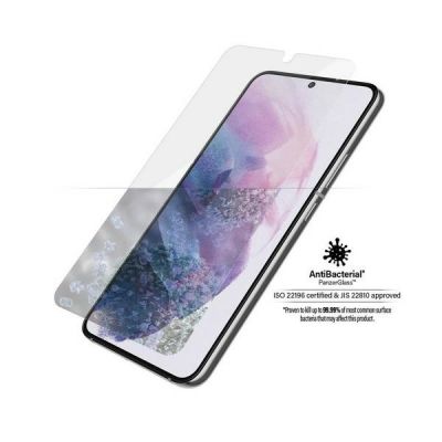 3. Szkło PanzerGlass E2E Microfracture antybakteryjne na Samsung Galaxy S22 - z czarną ramką