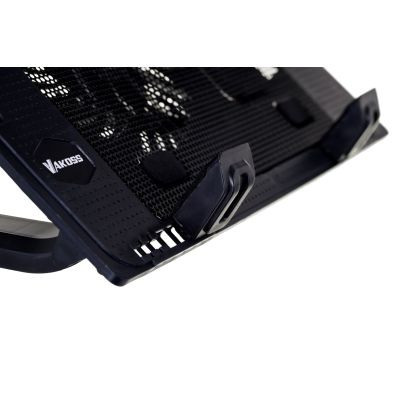 12. Podstawka chłodząca pod notebook VAKOSS LF-1860AL (17.x cala; 1 wentylator; HUB)