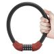 2. Zapięcie rowerowe Rockbros RKS870-BK na szyfr linka stalowa 85 cm - czerwone