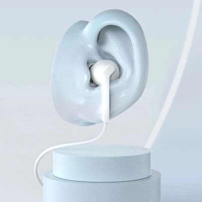 3. Słuchawki dokanałowe Dudao X3+ przewodowe minijack 3,5mm - białe