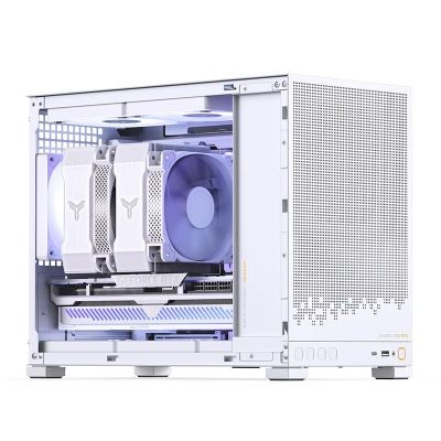 21. Obudowa PC Jonsbo D32 STD Biała Obudowa, Mini Obudowa, mATX, Szkło Hartowane - Białe