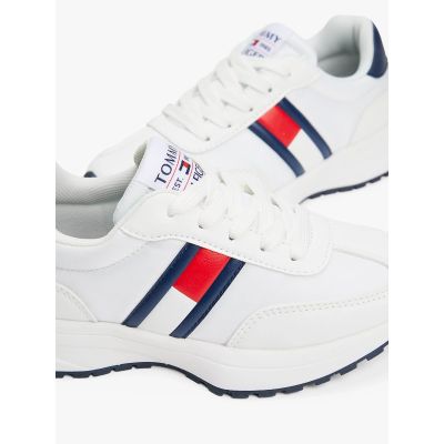7. Tommy Hilfiger damksie FLAG LOW CUT LACE-UP SNEAKERS T3X9-33877-1695X336-X336 WHITE/BLUE