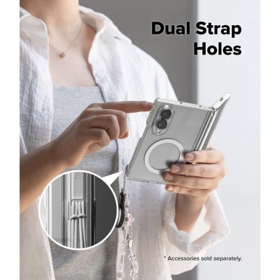 9. Etui Ringke Fusion Flap Magnetic MagSafe na Samsung Galaxy Z Fold 8 - przezroczyste