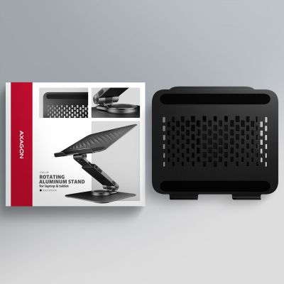 7. Axagon STND-LRB Laptop-Ständer, 360° drehbar, Doppelgelenk, verlängerbar Podstawka pod notebooka i tablet Czarny 43,9 cm (17.3")