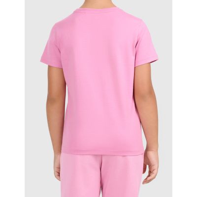 2. T-shirt bawełniany dziewczęcy 4F 4FJWAW26TTSHF3528-54S