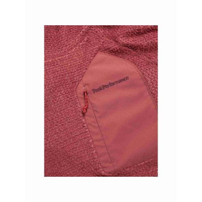 4. Bluza damska PEAK PERFORMANCE W Freelight Polartec Alpha Hood kolor czerwony