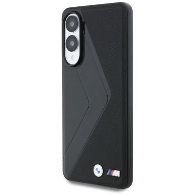 2. Etui BMW Leather Oversized Stripes MagSafe na Samsung Galaxy S25 Edge - czarne