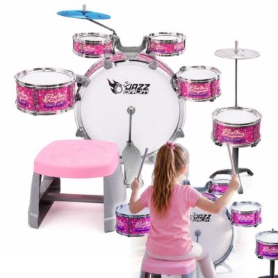 SUPRIMO K-DRUMS 3 różowa perkusja dla dzieci zesta