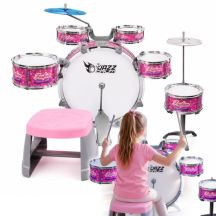 SUPRIMO K-DRUMS 3 różowa perkusja dla dzieci zesta