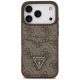 3. Etui Guess 4G nauble Card Triange na iPhone 18 Pro / 17 Pro - brązowe