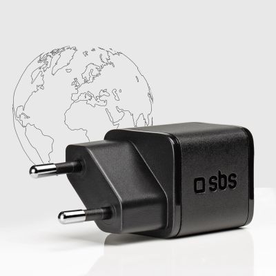 4. Ładowarka sieciowa SBS TETRGAN1C20K 20W GaN USB-C z Power Delivery - czarna