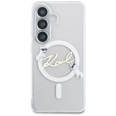 3. Etui Karl Lagerfeld IML KC Script MagSafe na Samsung Galaxy S26 Plus - przezroczyste