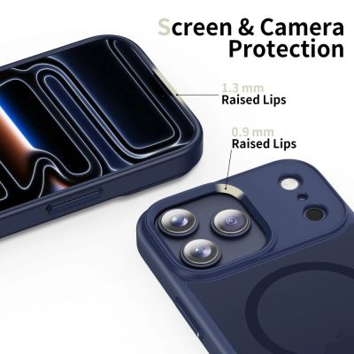 5. Etui Tech-Protect MagMat MagSafe na iPhone 17 Pro - granatowe