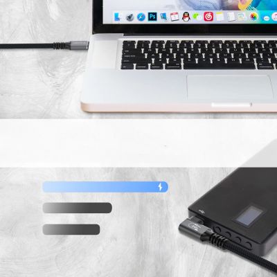 8. Kabel kątowy Wozinsky WPS1-UY41S USB-C USB4 40Gb/s 240W 1,5m 4K - czarny