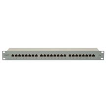 Digitus Panel krosowy (patch panel) 19'' 24x RJ45, LSA poziom, kat.5e, ekranowany, 1U, szary, prowadnica kabli