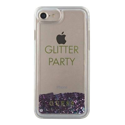 2. Etui Guess Liquid Glitter Party na iPhone 6 / 7 / 8 / SE 2020 / SE 2022 - fioletowe