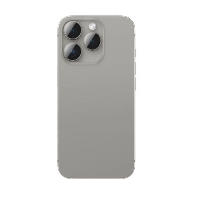 2. Szkło hartowane AMAZINGTHING AR Aluminium 3 Lens Glass z ramką na soczewki aparatu do iPhone 16 Pro / 16 Pro Max - szare