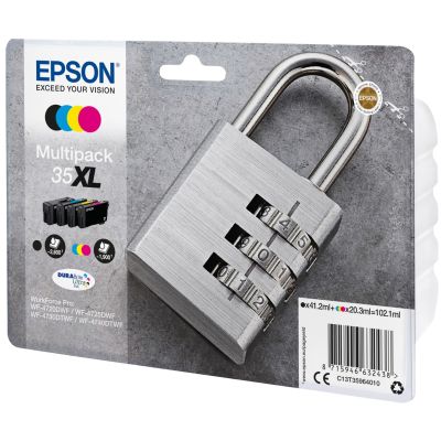 2. Epson Padlock C13T35964010 nabój z tuszem 1 szt. Oryginalny Wysoka (XL) wydajność Czarny, Cyjan, Purpurowy, Żółty