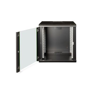 32. Digitus Szafa sieciowa wisząca Unique 19" 12U rack 600x600, drzwi szyba, czarny, niedzielona, złożona, 100kg