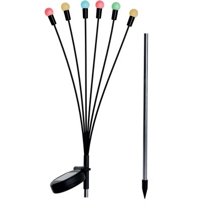 8. LAMPA SOLARNA TAŃCZĄCE NA WIETRZE KULECZKI KOLOROWE 6 LED 72CM