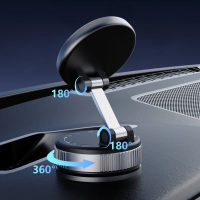 3. Uchwyt samochodowy Dudao F24PRO kompatybilny z MagSafe z przyssawką na szybę lub deskę rozdzielczą - czarny