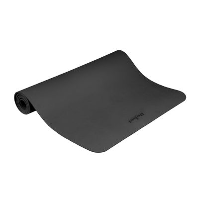 Mata gimnastyczna do ćwiczeń joga, pilates, fitness, 200x90cm, grubość 1cm, materiał TPE, czarna, REBEL ACTIVE