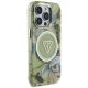 4. Etui Guess Glitter Flowers Triangle Buttons MagSafe do iPhone 16 Pro Max zielony