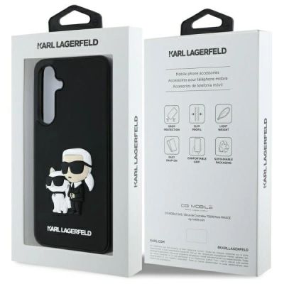 7. Etui Karl Lagerfeld 3D Rubber Karl&Choupette na Samsung Galaxy S24 FE - czarne